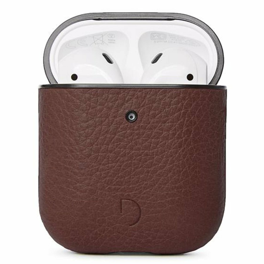 Decoded Airpods | Leather Aircase 1 & 2 - Cinnamon Brown