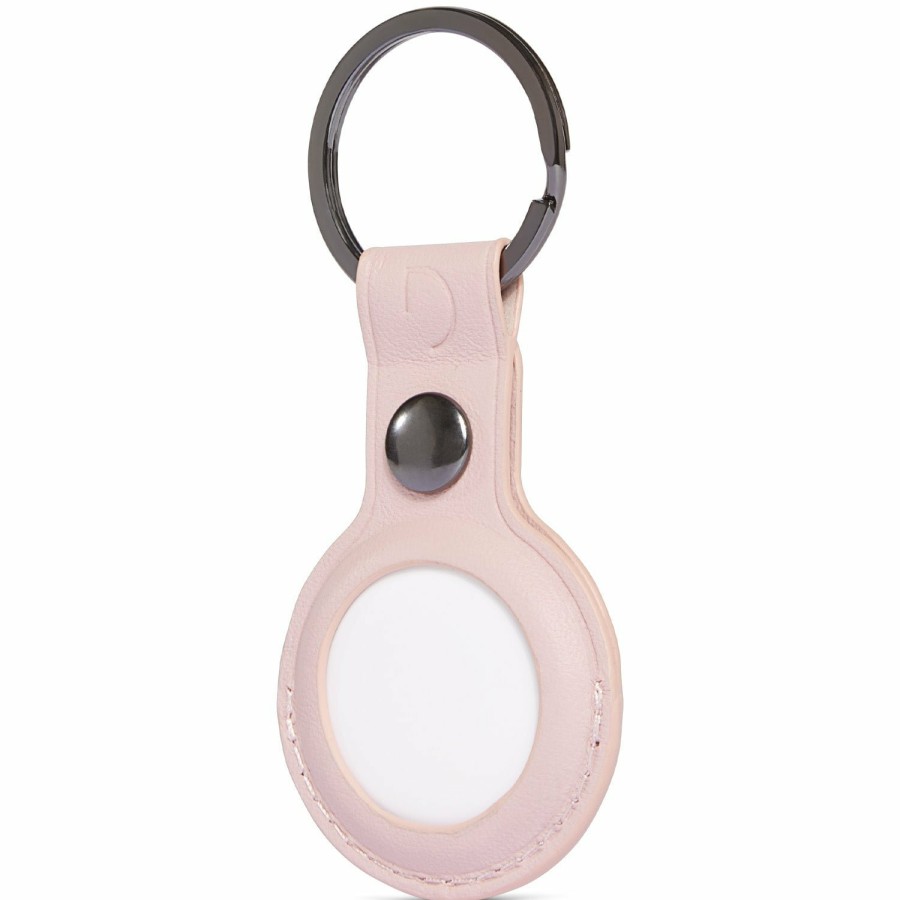 Decoded Airtag Keychains | Leather Airtag Keychain - Pink