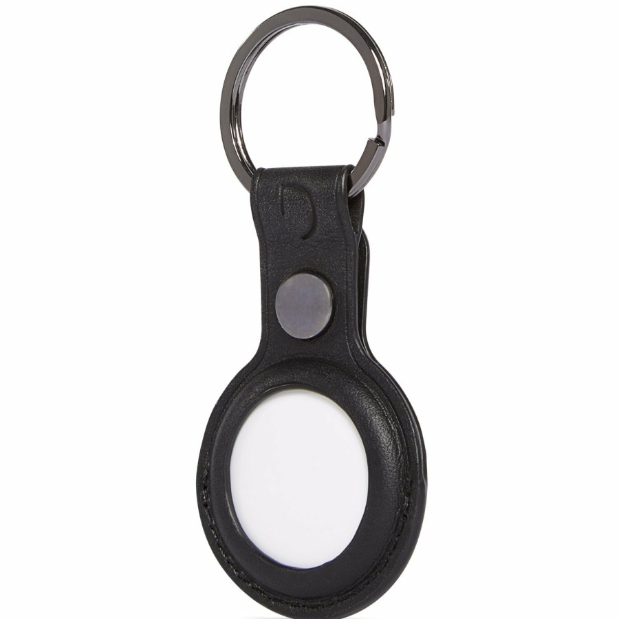 Decoded Airtag Keychains | Leather Airtag Keychain - Black