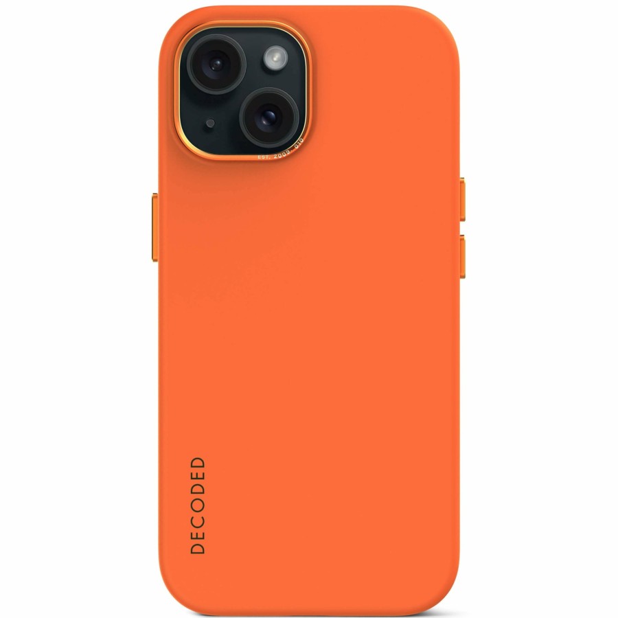 Decoded Iphone 15 Series | Antimicrobial Silicone Back Cover - Apricot