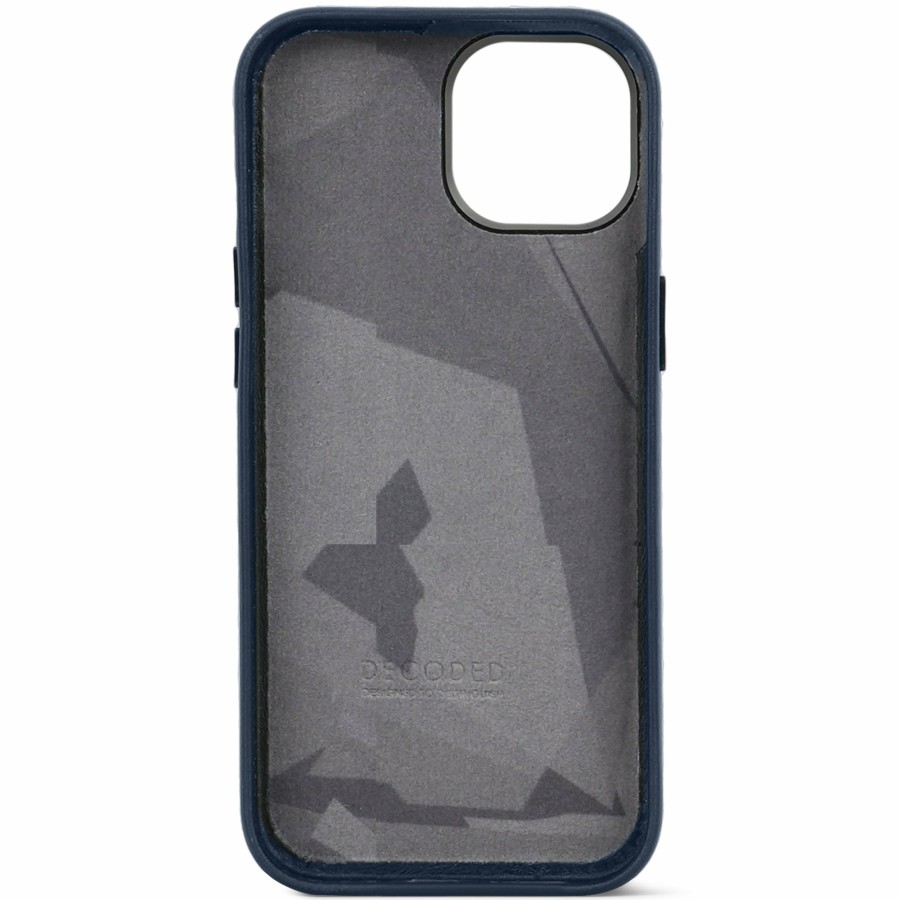 Decoded Iphone 15 Series | Leather Back Cover - True Navy