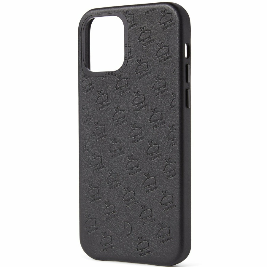 Decoded Iphone 12 Series | Leather Back Cover Pig & Hen - Black