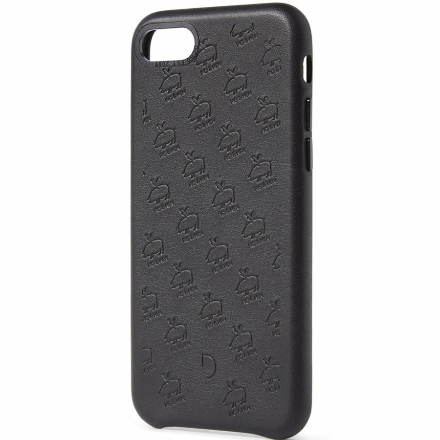 Decoded Iphone Se | Leather Back Cover Pig & Hen - Black