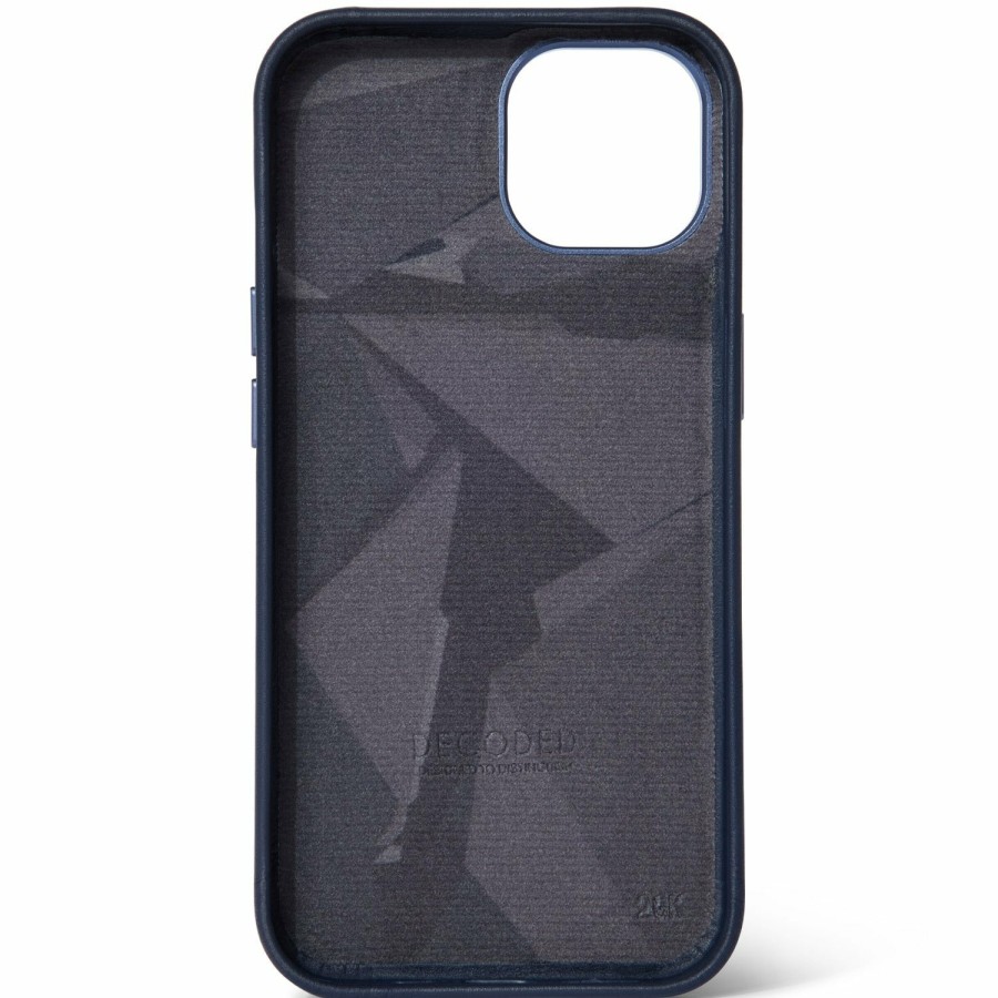 Decoded Iphone 14 Series | Leather Back Cover - Navy