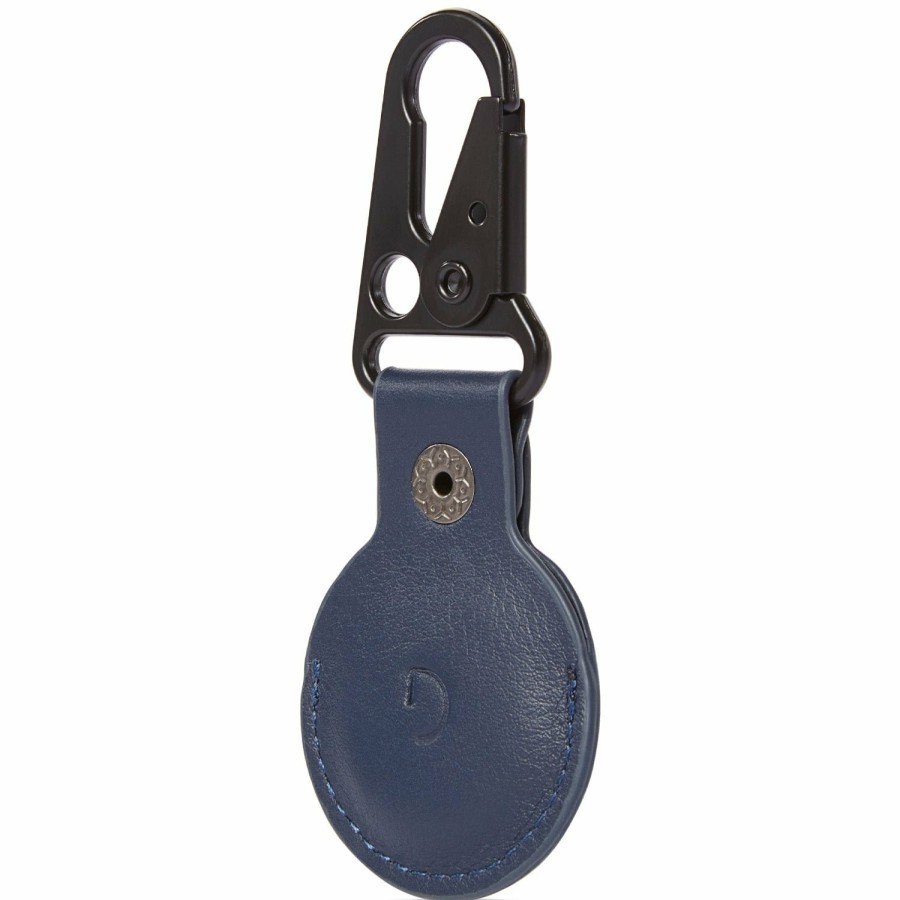 Decoded Airtag Dogclips | Leather Airtag Dogclip - Navy