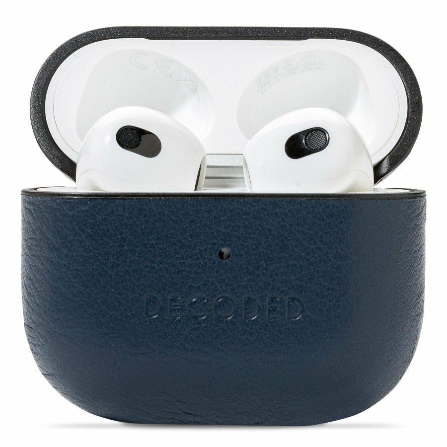 Decoded Airpods | Leather Aircase Lite - Navy