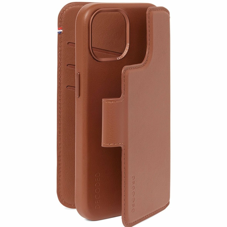 Decoded Iphone 15 Series | Leather Detachable Wallet - Tan