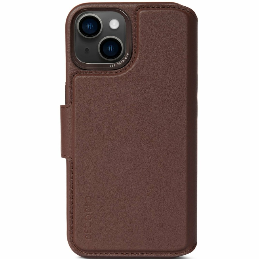 Decoded Iphone 14 Series | Leather Detachable Wallet - Chocolate Brown