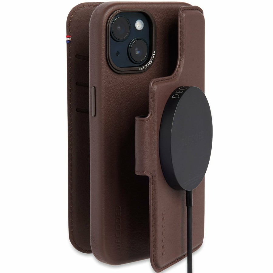 Decoded Iphone 14 Series | Leather Detachable Wallet - Chocolate Brown