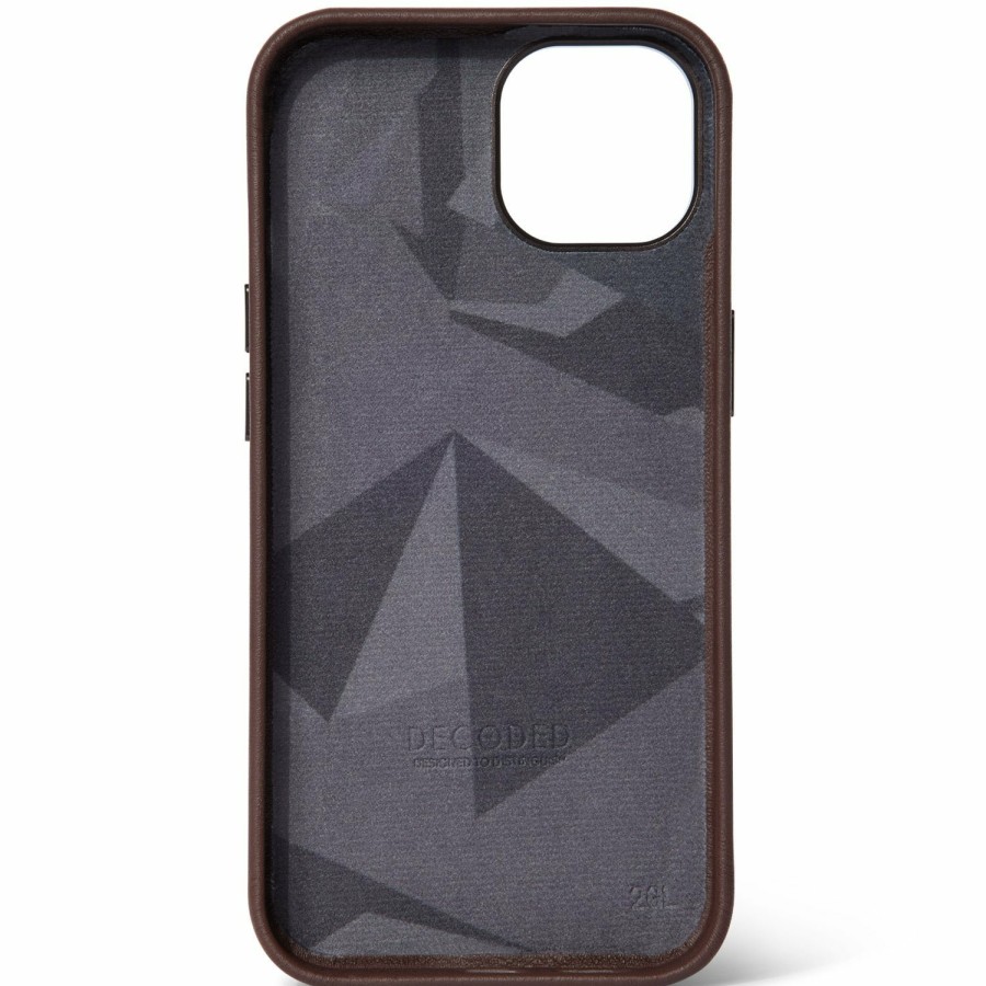 Decoded Iphone 14 Series | Leather Back Cover - Chocolate Brown